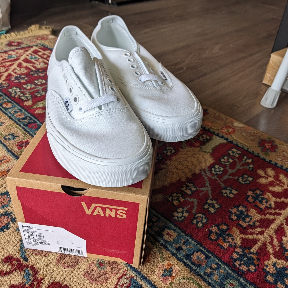 Vans White Canvas Sneakers